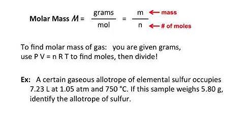 Gas Molar Mass and Density