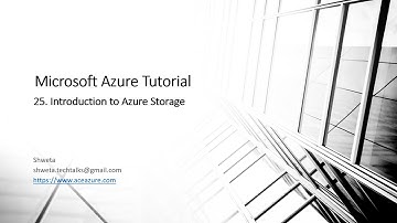 25. Introduction to Azure Storage