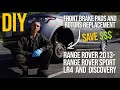 Front Brake Pads and Rotors Replacement on Range Rover, LR4, Discovery and RR Sport in Step by Step