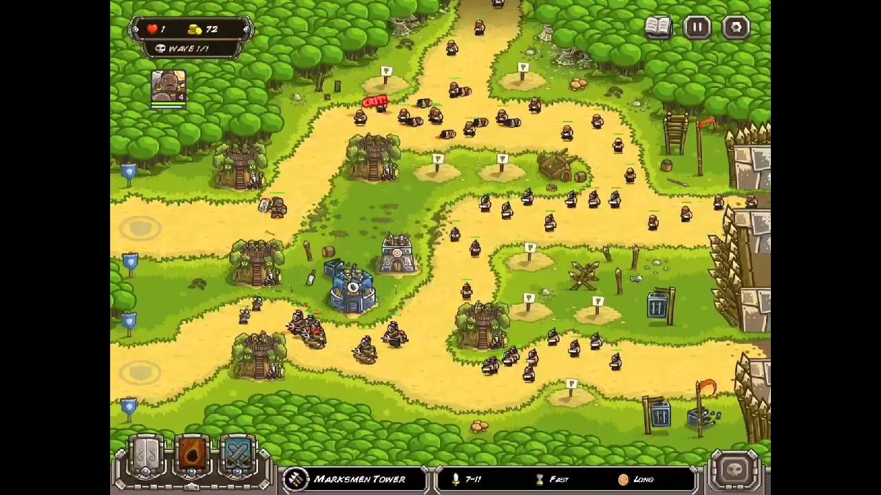 Kingdom Rush HARD DIFFICULTY- Bandit's Lair IRON CHALLENGE on iPad