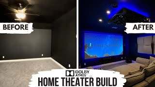 FULL INSTALL: 133' 4K Zero Edge, Epson 12000, Focal 5.1.2 Atmos Home Theater BUILD  Mckinney Texas