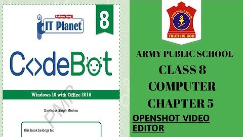 APS class 8 Computer | Chapter 5 | OPENSHOT VIDEO EDITOR  (EXERCISE) @nksclasses