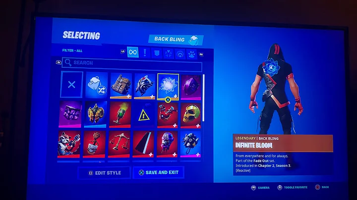 Showing my locker and pickaxes (Fortnite)