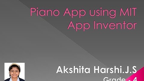 Piano App using MIT App Inventor