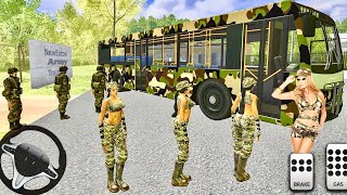 US Army Soldier Transport Duty 2019 - Offroad Bus Driving - Android Gameplay FHD