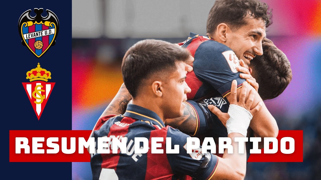 Resumen del partido Levante UD 1 - 0 Real Sporting | LaLiga Hypermotion ...