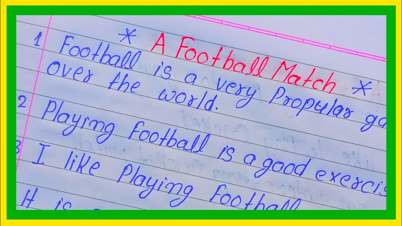 10 lines on A Football Match in english ll a football match 10 lines ...