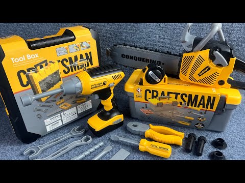 8-minute unboxing: Drill, chainsaw, and toolbox all included; immersive engineering experience.