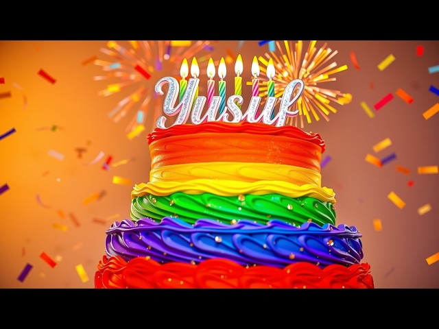 Zum Geburtstag viel Glück – Kinder-Version für Yusuf 🎉 – Version 1