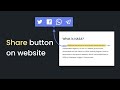 How To Add Share Button on Website | Share Selected Text Using HTML CSS &amp; JavaScript