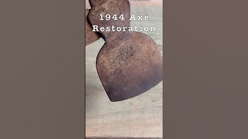 I found a rusty old axe from 1944 and restored it #restoration #rust #antique #axe #antique #cool