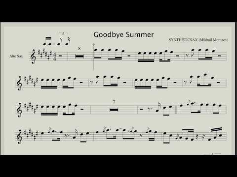 Syntheticsax - Goodbye Summer (Backing track and Sheet music for Alto Sax)