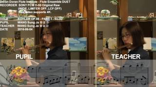 KOHLER Op.55 Part 1 No.02 - Pupil And Teacher - 25 Progressive Easy Flute Duets 쾰러 점진적인 플룻 듀엣
