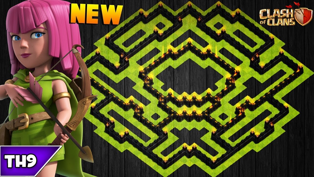 NEW TOWN HALL 9 FARMING/TROPHY BASE 2017! TH9 HYBRID BASE JULY UPDATED!! - CLASH OF CLANS(COC)