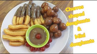 How to make  3 ingredients Churro doughnuts and mini doughnuts | #shorts #shortvideo #youtubeshorts