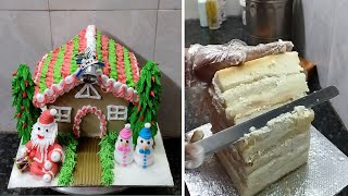 Christmas House Cake Design |Santa House Cake |Merry Christmas House Theme Cake decorating screenshot 3