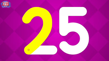 Number Twenty five 25 kids learning video