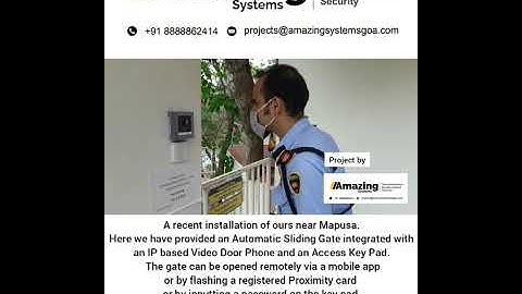 Gate Automation integrated with IP Video Door Phone & Access Keypad