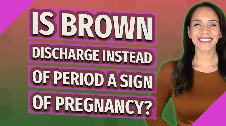 Brown discharge before period could i be pregnant reddit