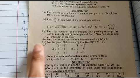Bcom part 1 STATISTICS Year 2016 Regular Roots and Vertex past paper solve in Urdu | Maham Sohail |
