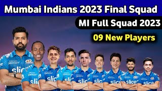 Mumbai Indians 2023 Squad | MI All 25 Players Full List | Mumbai Indians Squad After Auction 2023