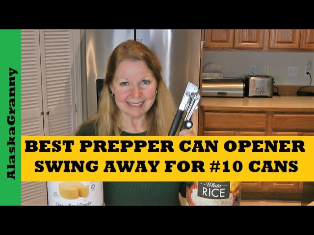 Best Prepper Can Opener Swing Away Easy Crank Number 10 Cans 