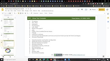 PerformanceTesting-Jan31-Demo2-KYC-Know Your Computer- Computer Fundamentals