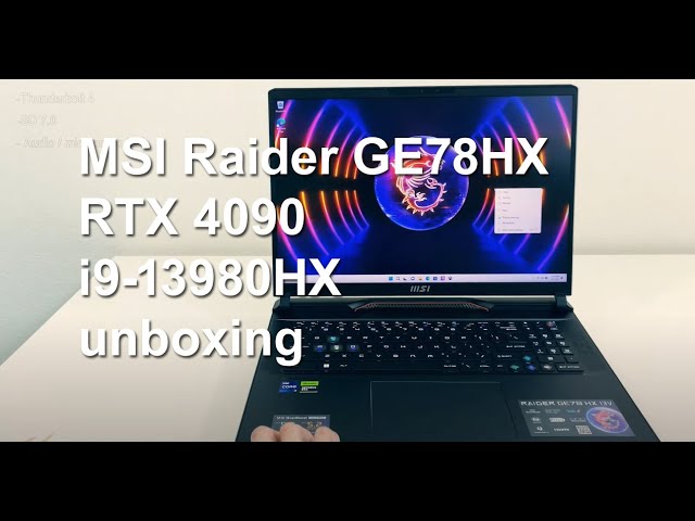 PC Portable Gamer MSI Raider GE78HX 13VI i9 13è Gén 16Go RTX 4090