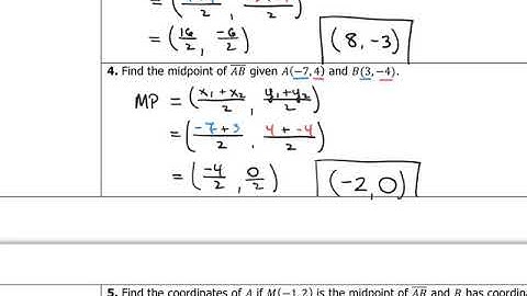 1.3 Distance and Midpoint Formulas
