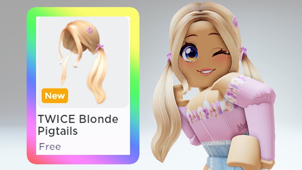 FREE HAIR ACCESSORY! HOW TO GET TWICE Blonde Pigtails! (ROBLOX TWICE SQUARE  EVENT) 