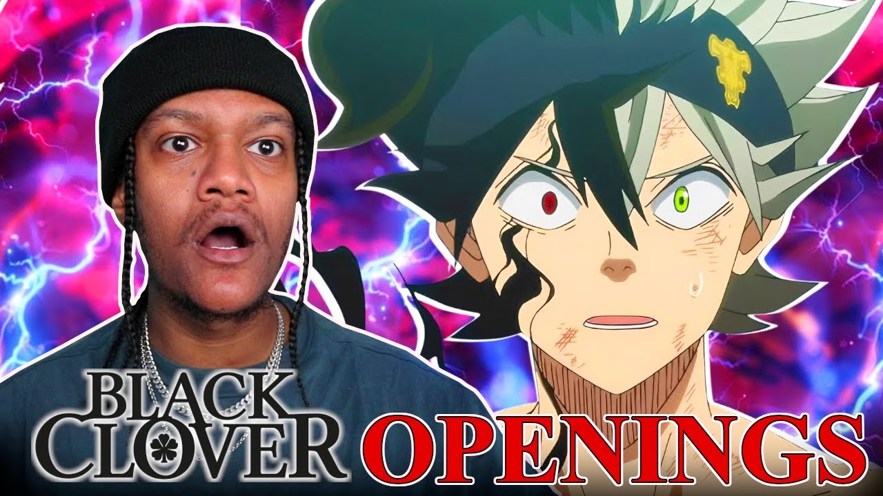 FIRST TIME REACTION to ALL  BLACK CLOVER Openings (1-14)
