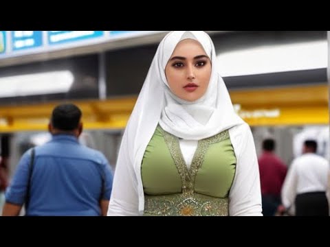 [4k] Indian plus size curvy hijab girl: Indian Plus size hijab fashion #ai #hijabfashion