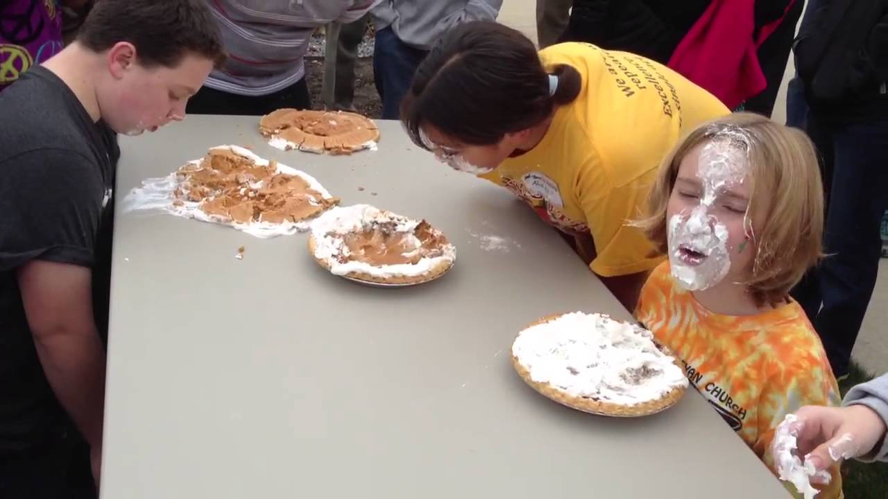 Pumpkin pie eating contest PWC harvest party 2012 Kids YouTube