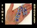 How to make a flower bracelet. Easy beaded jewelry designs