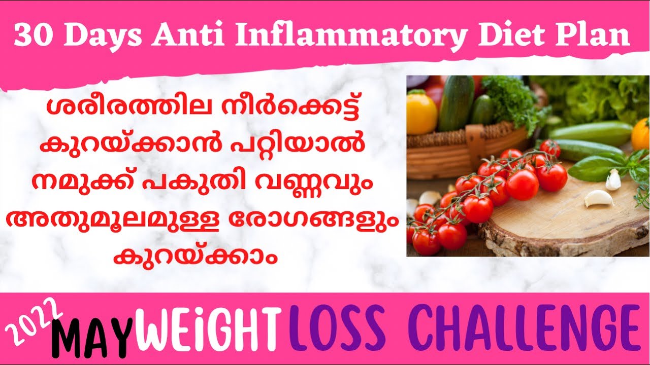 30 Days Anti Inflammatory Diet Plan For Weight Loss , Rheumatoid Arthritis, Fatty Liver , Asthma