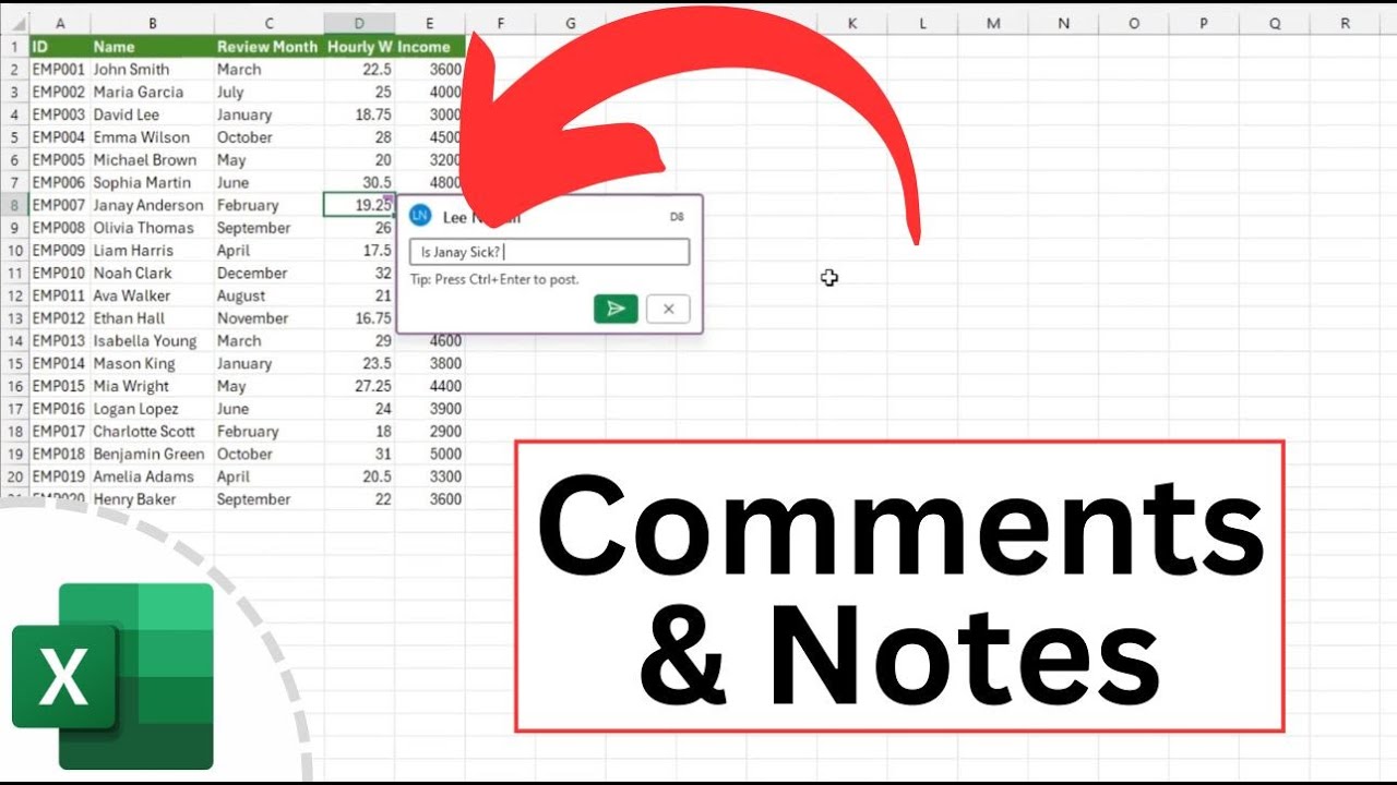 How to Use the Comments and Notes Features in Excel! - YouTube