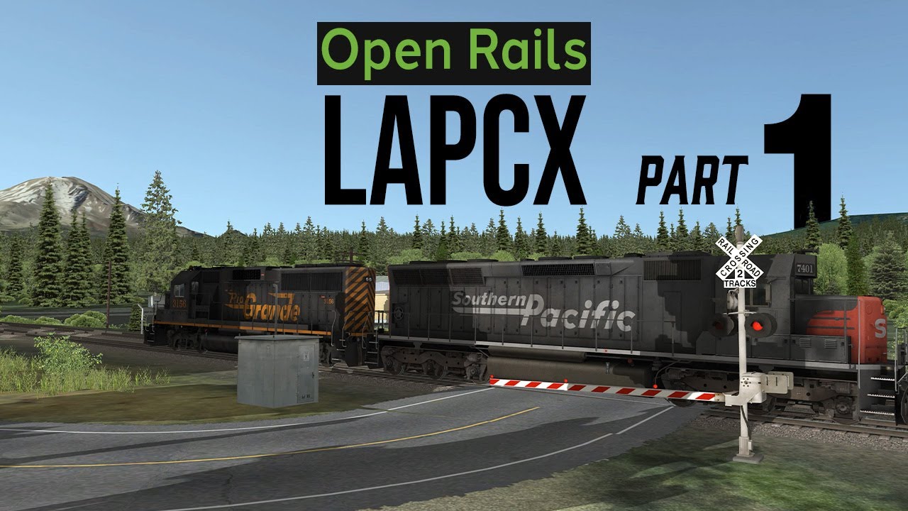 Open Rails: Southern Pacific Shasta Route LAPCX part 1 - Train