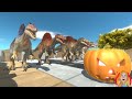 Helloween pumpkin battle Spinosaurus vs wild animals mammals ARBS Animal Revolt Battle Simulator