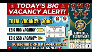 AIIMS Cre 5 NOTIFICATION OUT ?|| AIIMS CRE ESIC UDC, SSO VACANCY🔥 #aiims #aiimsdelhi #aiimscre #esic