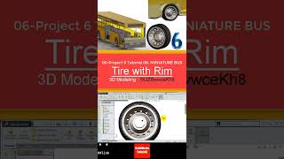 6- SolidWorks | Bus |: Tire Wheel  #3d #solidworks #tutorial #cad #drawing #engineering  #automobile