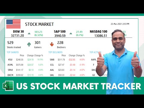 US Stock Market Tracker Excel Template
