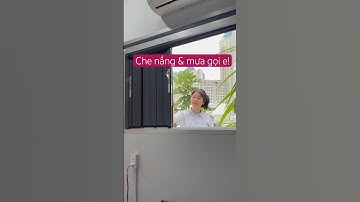 Che nắng mưa bên mái hiên & cửa sổ = cửa xếp lá nhôm kín funismart.