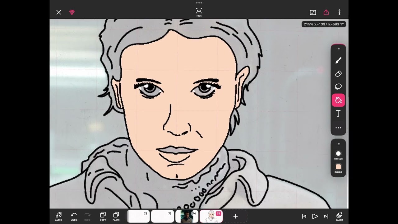 Drawing Eleven Hopper from Stranger Things