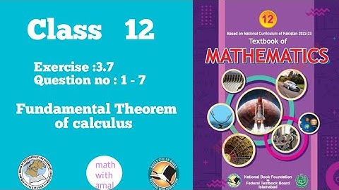 Class 12 Math Exercise 3.7  | FBISE | New Book 2025 | FBISE | Math With Amal |