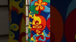 Psychedelic Flower Swirly Print ITY - Red/Yellow/Green/Orange/Blue