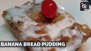 No!!Egg Replacement needed| Eggless Banana Bread Pudding Recipe|| Banana Bread Recipe Moist