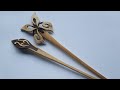 How to Make Hair Stick from Coconut shell/coconutshell craft ideas/Handicraft