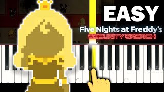 FNAF Security Breach - Princess Quest Theme (Caught in a Loop) - EASY Piano tutorial