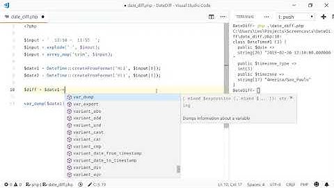 Calculando a diferença entre dois horários no PHP