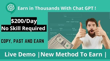 How To Earn $200/Day with ChatGPT | How to Make Money with ChatGPT |